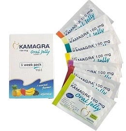 Kamagra Oral Jelly 100mg con Sildenafilo 7 sobres para tratar la disfunción eréctil con envío discreto